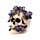 Figura Calavera con Flores de Parra Moradas 