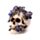 Figura Calavera con Flores de Parra Moradas 