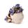 Figura Calavera con Flores de Parra Moradas 