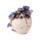 Figura Calavera con Flores de Parra Moradas 