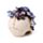 Figura Calavera con Flores de Parra Moradas 
