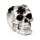 Figura Calavera Gris con Arañas y Telarañas