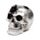 Figura Calavera Gris con Arañas y Telarañas