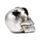 Figura Calavera Gris con Arañas y Telarañas