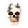 Figura Calavera con Mariposas Metálicas