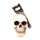 Figura Calavera Sierra atravesando la Cabeza