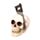 Figura Calavera Sierra atravesando la Cabeza