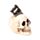 Figura Calavera Sierra atravesando la Cabeza