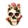Figura Calavera con Setas y Musgo
