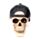 Figura Calavera con Gorra del Revés
