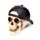 Figura Calavera con Gorra del Revés