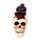 Figura Calavera con Cuervo y Rosas Rojas