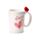 Taza de Cerámica Asa con forma Corazón Corazones Amore