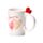 Taza de Cerámica Asa con forma Corazón Corazones Amore