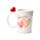 Taza de Cerámica Asa con forma Corazón Corazones Amore
