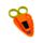 Tijeras Infantiles con funda Cecil La Zanahoria Foodiemals