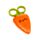 Tijeras Infantiles con funda Cecil La Zanahoria Foodiemals