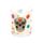Juego de Dos Vasos de Cristal Día de los Muertos
