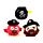 Juguete Estrujable de Peluche Queasy Squeezies Piratas Jolly Rogers 
