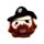 Juguete Estrujable de Peluche Queasy Squeezies Piratas Jolly Rogers 