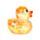Juguete Estrujable Pato con Purpurina