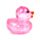 Juguete Estrujable Pato con Purpurina