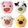 Juguete Estrujable de Peluche Queasy Squeezies Adoramals de Granja