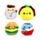 Juguete Estrujable de Peluche Queasy Squeezies Foodiemals