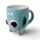 Tazón de Cerámica 3D con Forma Monstruo Monstarz Azul del Revés