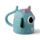Tazón de Cerámica 3D con Forma Monstruo Monstarz Azul del Revés