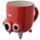 Tazón de Cerámica 3D con Forma Monstruo Monstarz Rojo del Revés