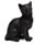 Figuras de Colección Sofá Gatos Negros