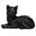 Figuras de Colección Sofá Gatos Negros
