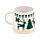 Taza de Gres Navidad con Reno Verde 