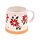 Taza de Gres Navidad con Poinsetia