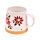 Taza de Gres Navidad con Poinsetia