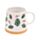 Taza de Gres Navidad con ramas de Abeto