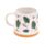 Taza de Gres Navidad con ramas de Abeto