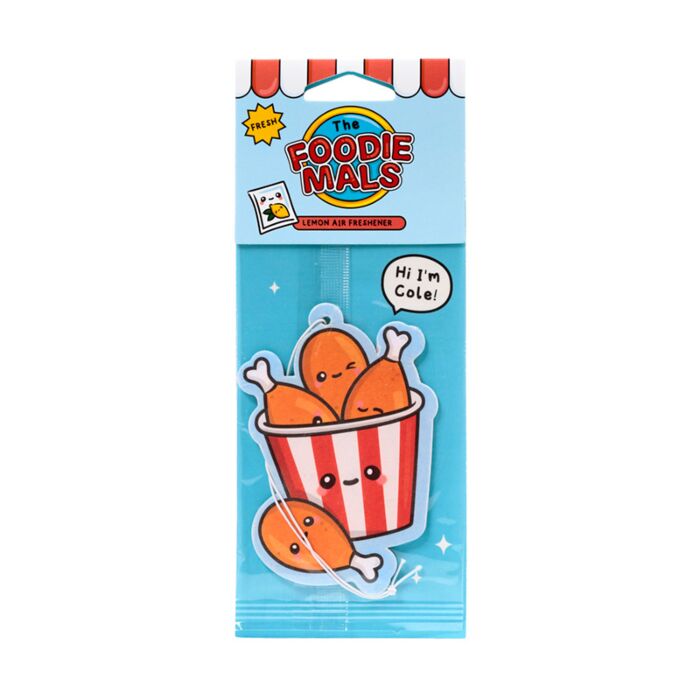 Ambientador de Coche Foodiemals Cole Cubo de Pollo Frito Perfume Limón