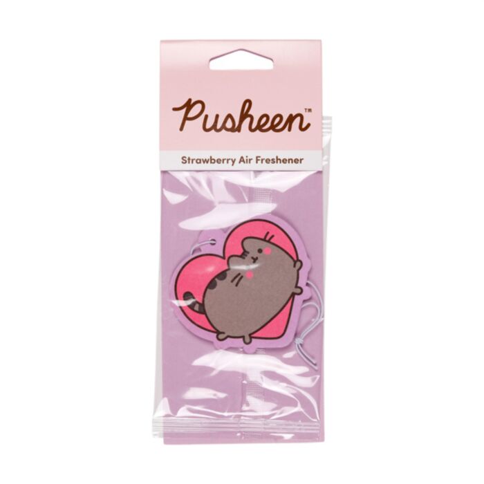 Ambientador de Coche Gato Pusheen Corazón Fresa
