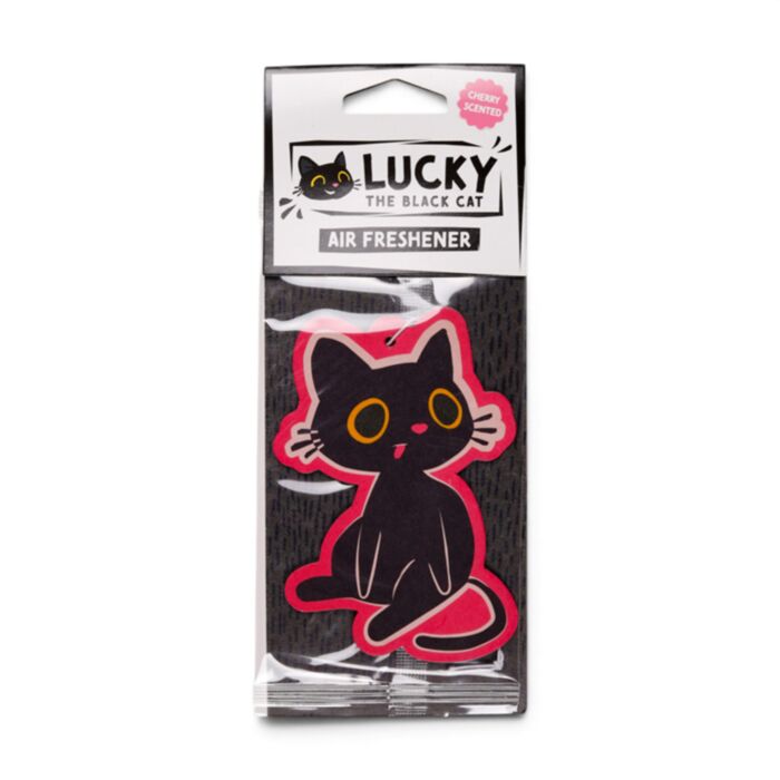 Ambientador de Coche Gato Negro Lucky the Black Cat Cereza