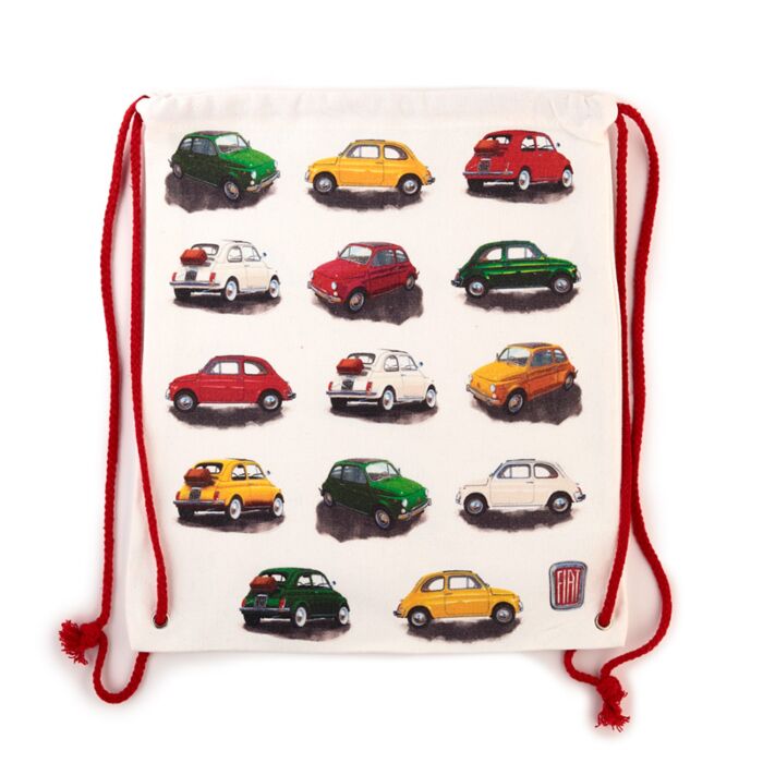 Mochila de Tela con Cuerdas Coche Fiat 500