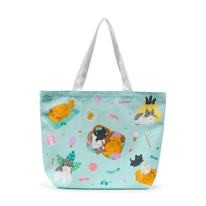 Bolsa de Playa de Tela Gatos Beans & Co 