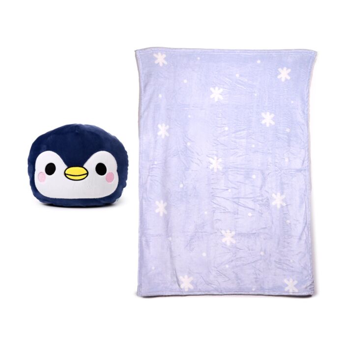 Almohada y Manta de Viaje 2 en 1 Blankeazzz Nico Pingüino Adoramals