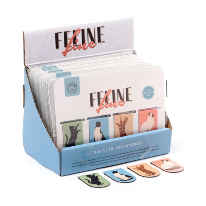 Set de Marcapáginas Magnéticos Gatos Feline Fine 