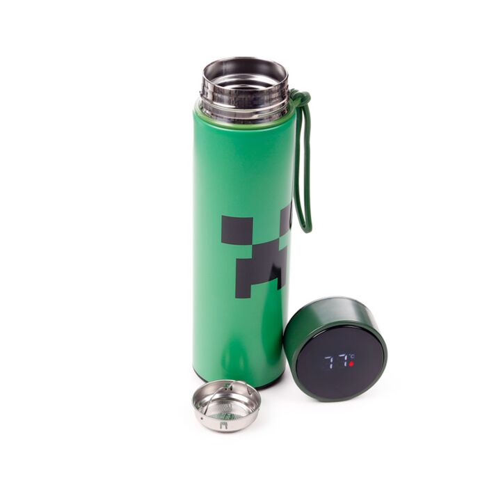 Botella Termo con Termómetro Minecraft Creeper