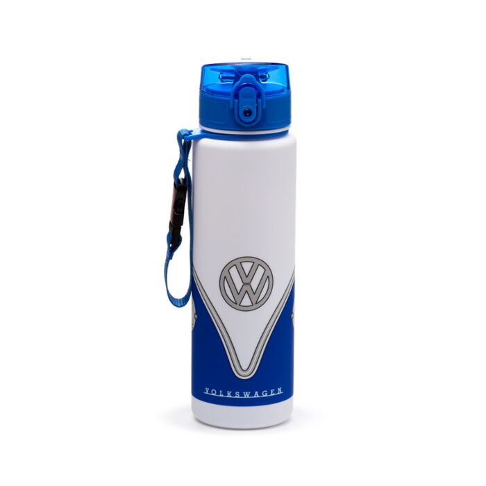 Botella de Agua Inastillable Caravana Volkswagen Camper VW T1Azul Pop Top 