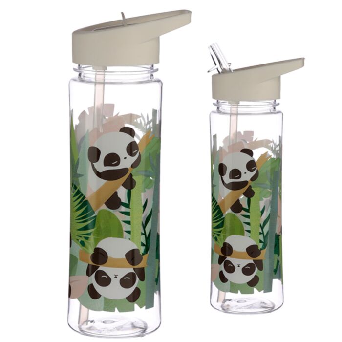 Botella de Agua con Pajita y Asa Oso Panda Pandarama