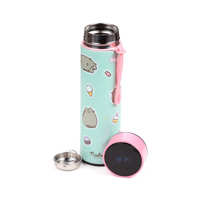 Botella Termo con Termómetro El Gato Pusheen 