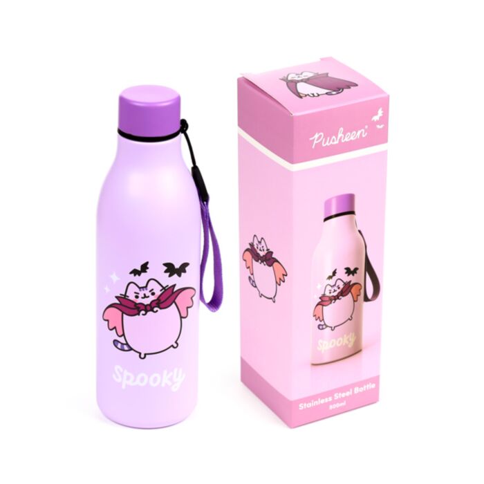 Botella Térmica de Acero Inoxidable Halloween Gato Pusheen 